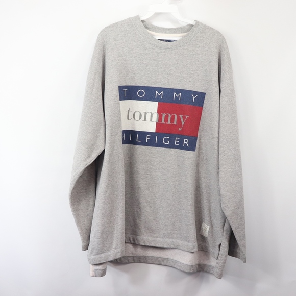 Vtg 90s Tommy Hilfiger Mens XL Crewneck Sweater